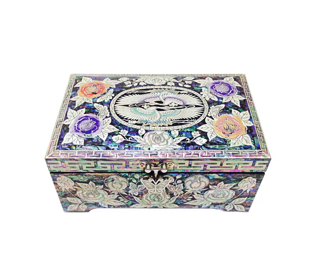 Double Cranes & Peonies Jewelry Box - Arts & Crafts Korea