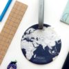 [Indigo Story] World Map Bag Tag - Indigo