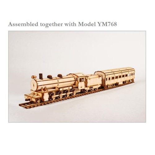 youngmodeler Diesel Locomotive Wooden Model Kit 