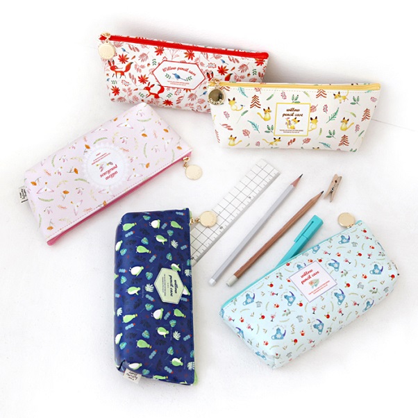 [Willow Story] Big Willow Pencil Case - Sky Blue - Arts & Crafts Korea