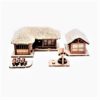 Desktop Wooden Model Kit - Traditional ㄱ Shape Thatched House Set