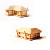 Desktop Wooden Model Kit - Traditional ㄱ Shape Thatched House Set - Image 2