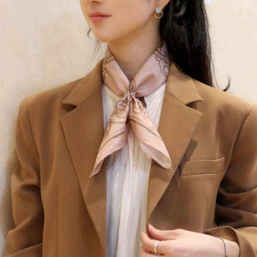 [NMK] Gilt-Bronze Hanky Scarf - Pink - Image 4