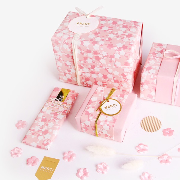 Cherry Blossoms Wrapping Paper (10pc) - Arts & Crafts Korea