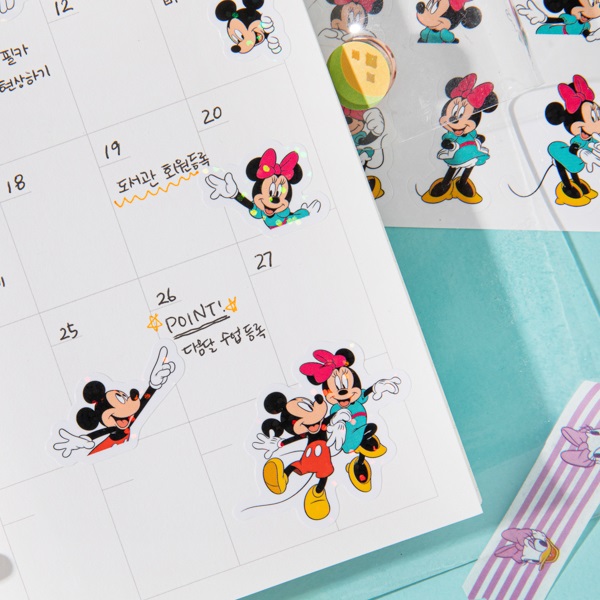 Disney] Deco Sparkly Stickers - Mickey & Minnie Mouse - Arts & Crafts Korea
