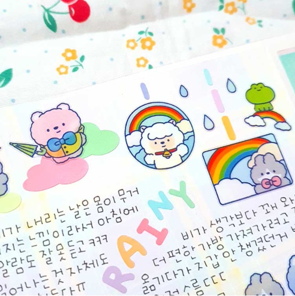 [Ddoja] Baby Chou Transparent Stickers - Rainy Day