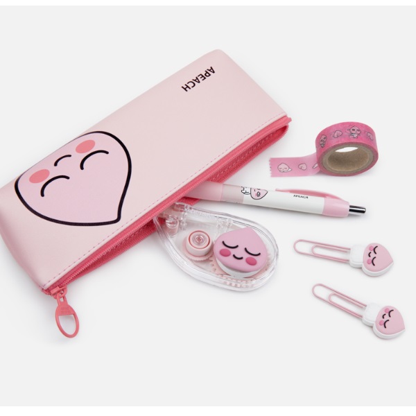 Kakao] NEW Flat Pencil Case - Apeach - Arts & Crafts Korea